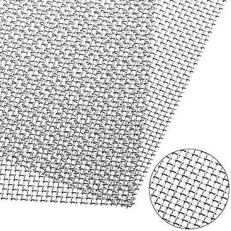 SATINIOR 2 Packs Stainless Steel Woven Wire Mesh Rodent Proof Screen Mesh for Cage Net Mesh, Cabinets Wire Mesh, Window Screen Door Mesh, 11.8 x