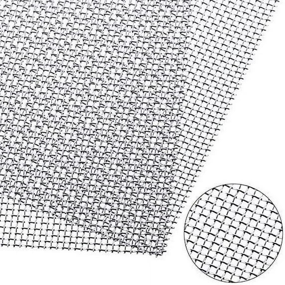 SATINIOR 2 Packs Stainless Steel Woven Wire Mesh Rodent Proof Screen Mesh for Cage Net Mesh, Cabinets Wire Mesh, Window Screen Door Mesh, 11.8 x 11.8 Inch