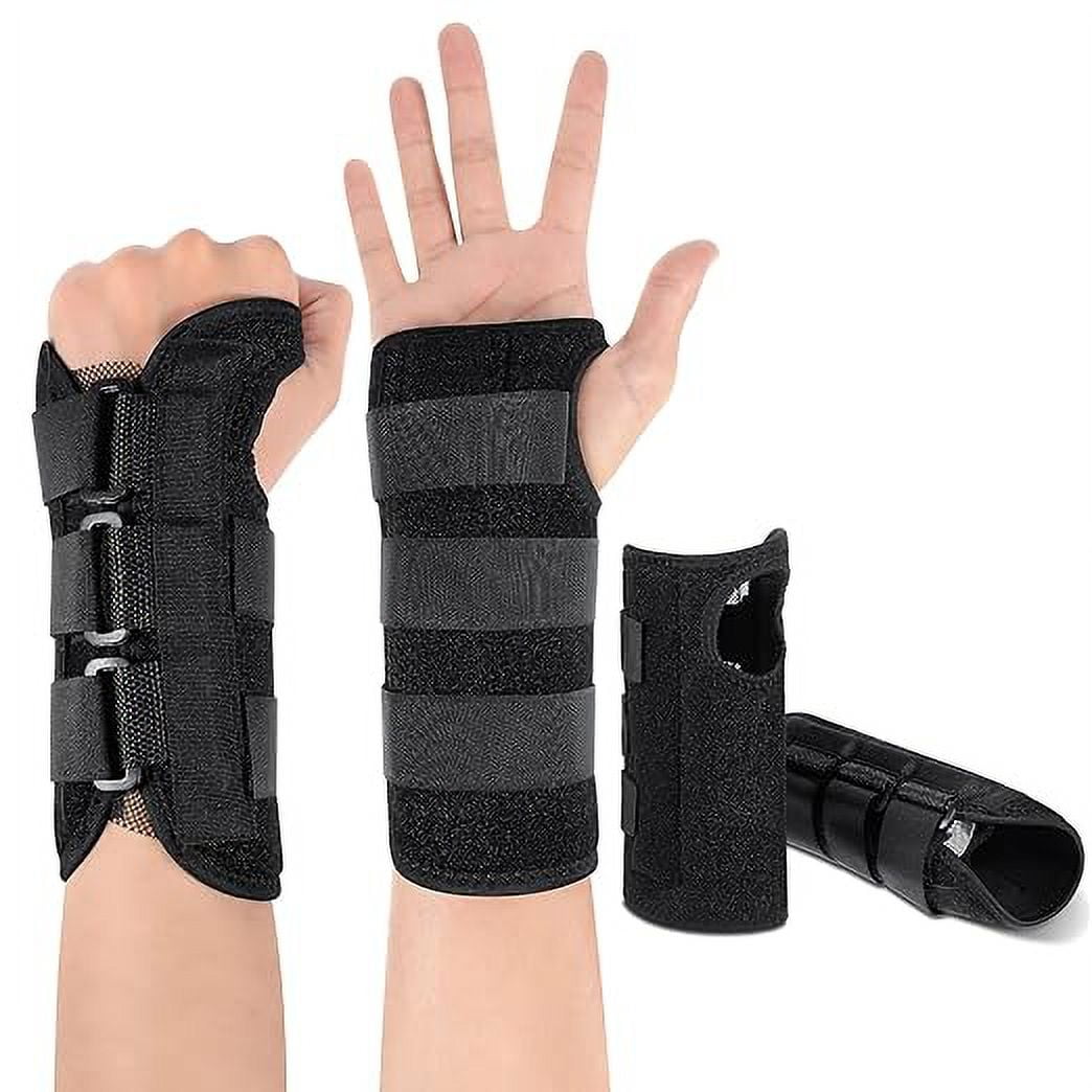 SATINIOR 2 Pieces Carpal Tunnel Wrist Brace Support Removable Metal ...