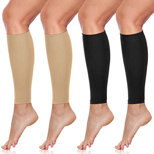 SATINIOR 4 Pairs Calf Compression Sleeve Leg Compression Sock Calf and
