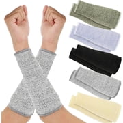 5 Pairs Cut Burn Resistant Sleeves Arm Protection Sleeves Forearm Arm Protectors Thin Skin Bruising Arm Guards