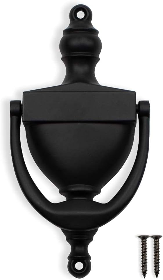 SATO Black Door Knocker Hardware Door Knockers for Front Door, 6.2 inch