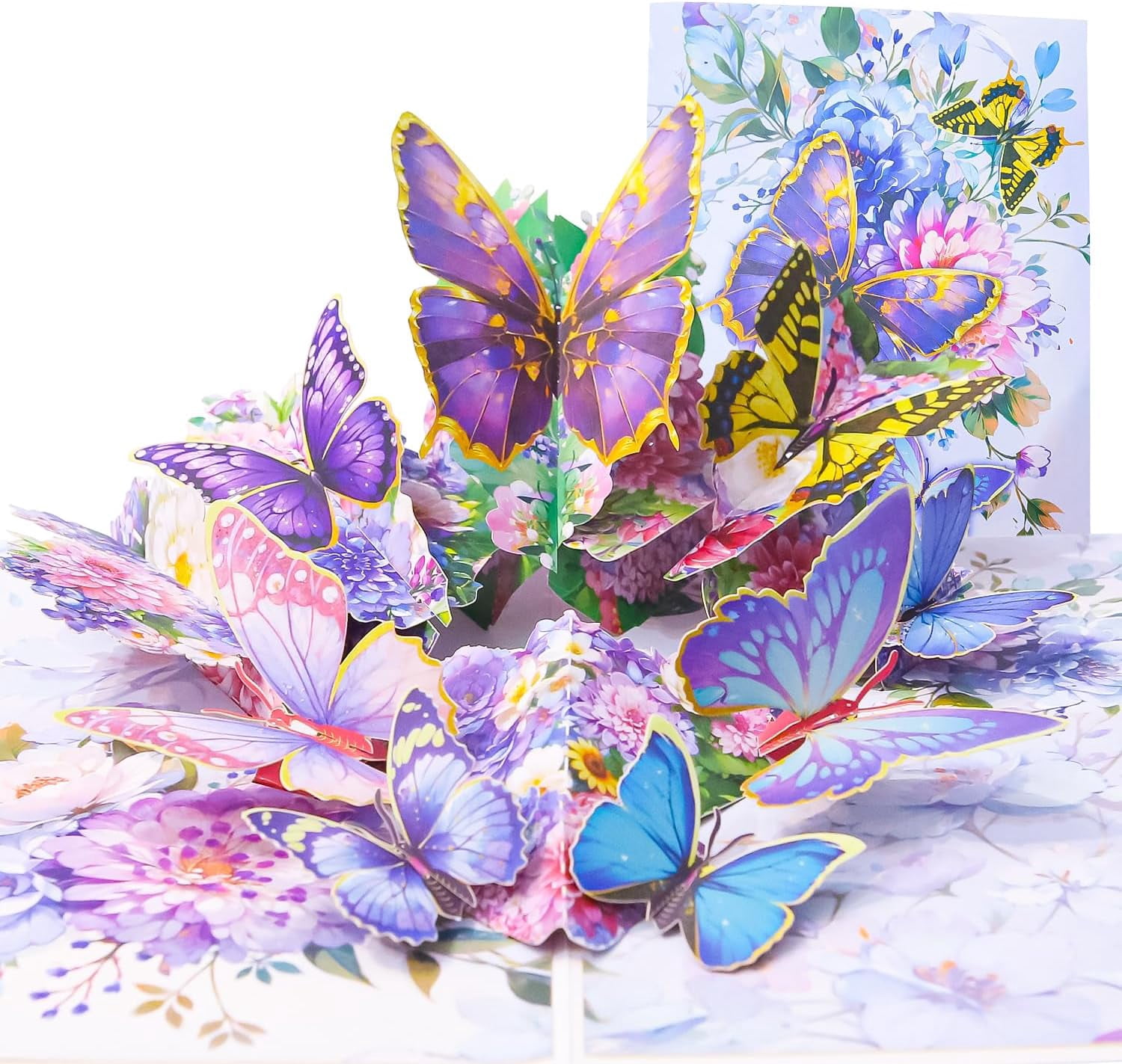 SATONA 3D Pop-Up Butterfly Greeting Card – Elegant Floral and Butterfly ...