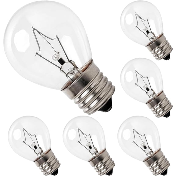 SATONA 6 Pack Lava Lamp Bulbs 40 Watt, S11 E17 Intermediate Base Replacement  Compatible with 14.5-Inch/20-Ounce Lava Lamps, Glitter Lamps Dimmable - Warm White - Long Life (6 Pack)