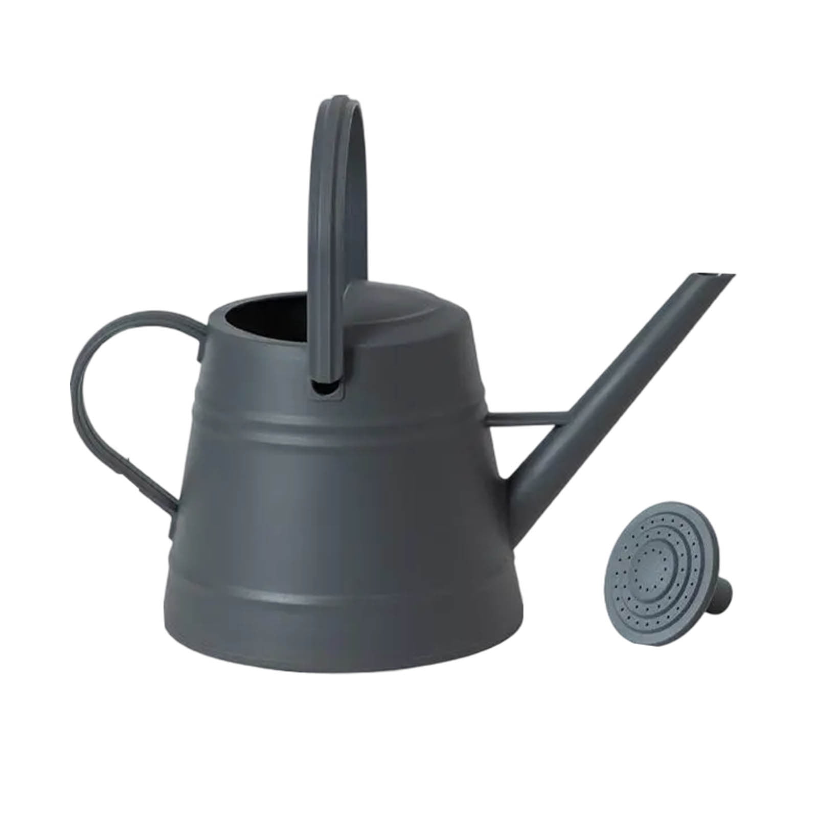 SATRINO 1 Gallon Watering Can - Garden Watering Can for Indoor & Outdoor Plants - Plastic Water Can with Detachable Sprinkler Head - Large Water Pot - Dark Grey