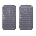 thumbnail image 1 of SATRINO 1-Pack Hanging Jewelry Organizer 80-Pocket Dual-sided Jewelry Storage for Earring Necklace Bracelet Ring and more, Grey, 1 of 6