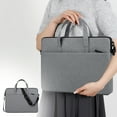thumbnail image 1 of SATRINO 15 15.6 16 inch Laptop Computer PC Shoulder Bag Carrying Case, Water-Repellent Fabric Briefcase, Lightweight Toploader, Business Casual or School (Gray), 1 of 8