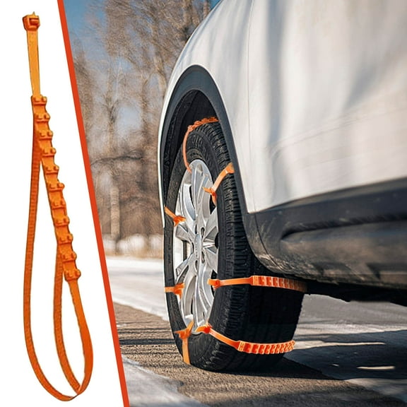 SATRINO 2025 Reusable Anti Snow Chains, 1 PCS Portable Snow Tire Chain for Pickup Trucks SUV, Emergency Snow Plastic Non-Slip Cable Tie, Snow Mud Chains for Winter Driving Muddy Road