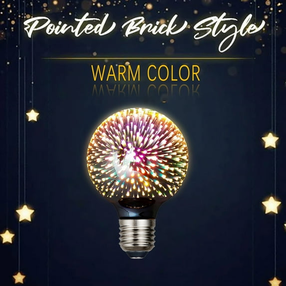SATRINO 3D Light Fireworks Effect LED Bulb, ST64 Base E27 4.5W, Fireworks Filament Bulb 3D Colorful Lamp Bulb, 3000K (Warm White), Decorative Light Bulb, Christmas Holidays