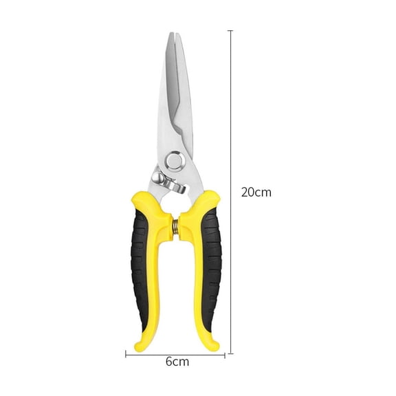 SATRINO 7.9 Inch Gardening Scissors Hand Pruner Pruning Shear with Straight Stainless Steel Blades Orange 1-Pack