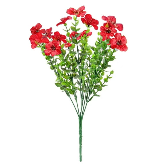 SATRINO Artificial Flowers Silk Bouqets Purple Faux Flowers Indoor Spring Silk Floral Arrangements for Home Table Centerpieces Wedding Outdoor Decorations