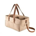 thumbnail image 1 of SATRINO Diaper Caddy - Nursery Storage Bin and Car Organizer for Diapers and Baby Wipes - Beige, Regular, 1 of 8