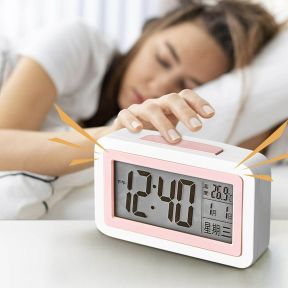 【SATRINO】Digital Alarm Clock with Bed Shaker & LED Display - Loud for Heavy Sleepers, 7-Color Night Light & Dimmer, Easy Set for Kids, Teens, Elders & Hearing Impaired