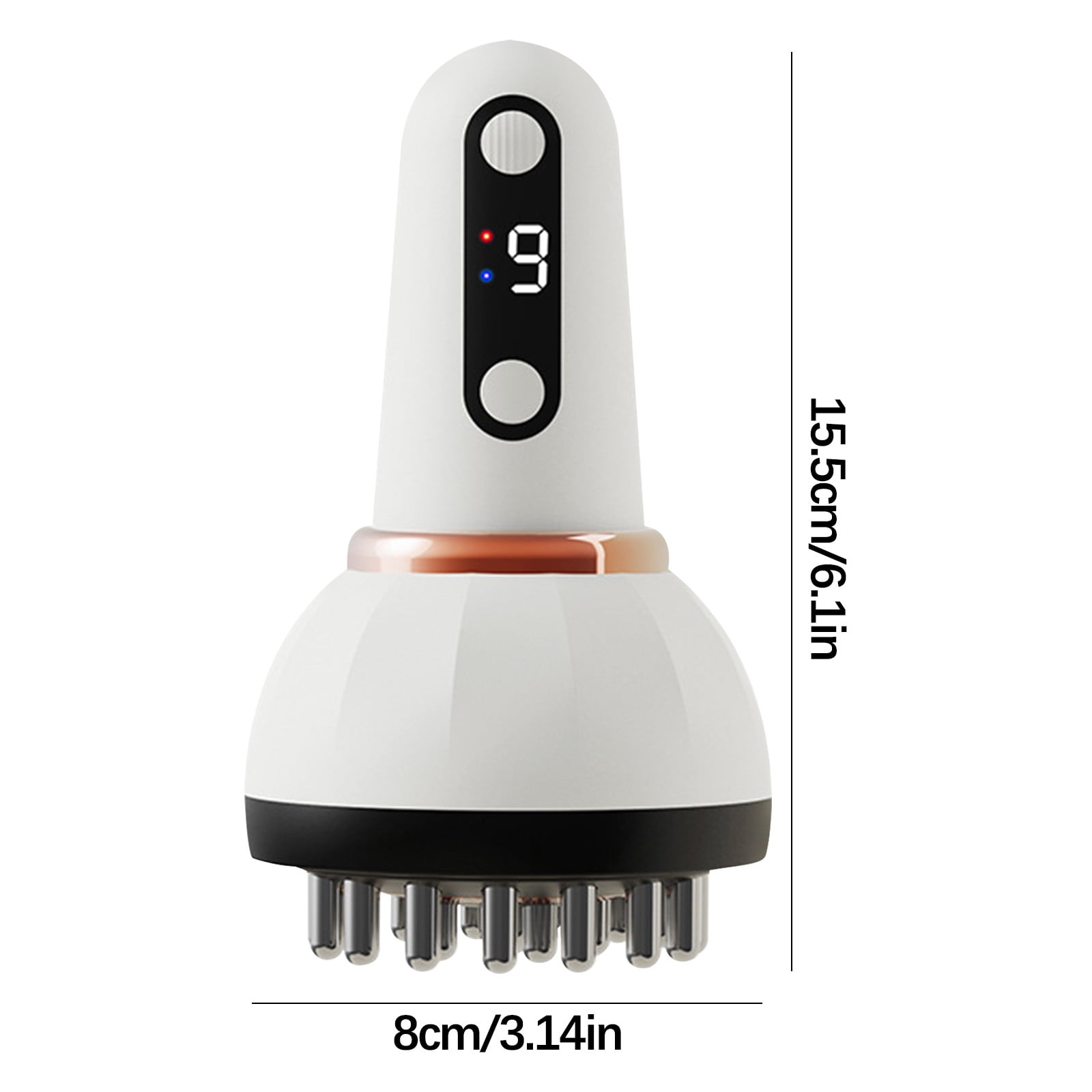 Arestory Electric Meridian Brush Massage for Belly, Neck, Legs, Hip, Arms, Professional Handheld Massager Brush for Joint, Muscle & Nerve Pain Relief, Create The Perfect Body, White