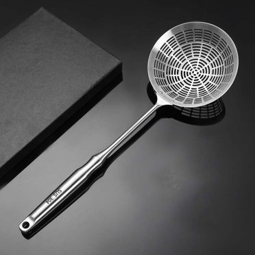 DECARETA Stainless Steel Colander & Sieve Set – 6-Piece Hot Pot Skimmers With Silicone Handles, Two Sizes For Straining Pasta, Vegetables & Meat