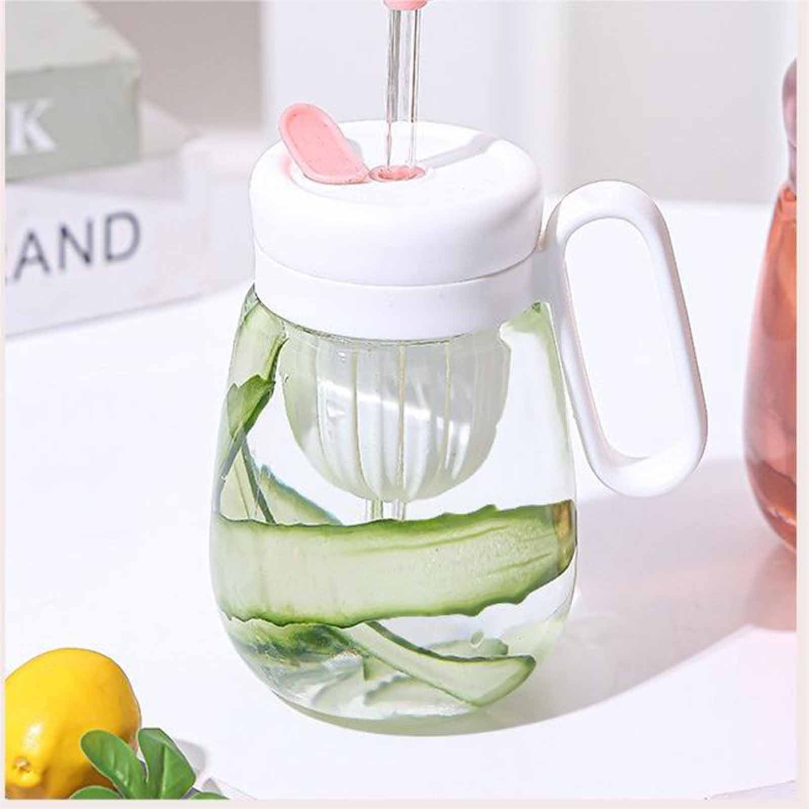 SATRINO Glass Cups With Lids and Straws,Glass Tumbler with Straw and ...