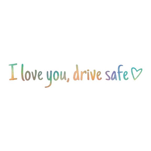 SATRINO I Love You Driving Safe Mirror Sticker Drive Safe I Love You Sticker With Heart For Rearview Mirror And Window Vinyl Decal Car Accessories And Driver Gift