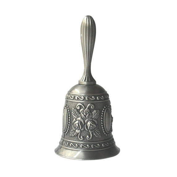 SATRINO Large & Heavy Solid Brass Loud Hand Call Bell for Weddings, Christmas, School Polished Brass by The Metal Magician