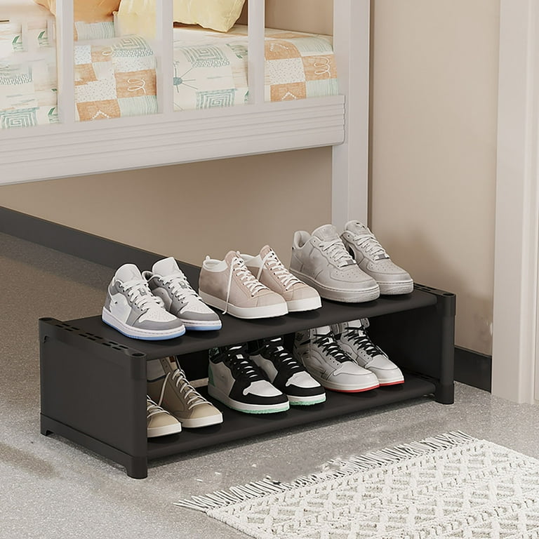 SATRINO Long Tier Shoe Rack for Closet Metal Wide Stackable Shoe