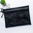 thumbnail image 1 of SATRINO Mesh Zipper Pouch Document Bag Pocket, Plastic Zip File Document Folders, Letter Size A6 Size Zipper Document Bag Zip Document Pouch for School Office Supplies, Black, 1 of 7