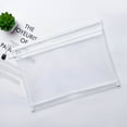 thumbnail image 1 of SATRINO Mesh Zipper Pouch Document Bag Pocket, Plastic Zip File Document Folders, Letter Size A6 Size Zipper Document Bag Zip Document Pouch for School Office Supplies, White, 1 of 7