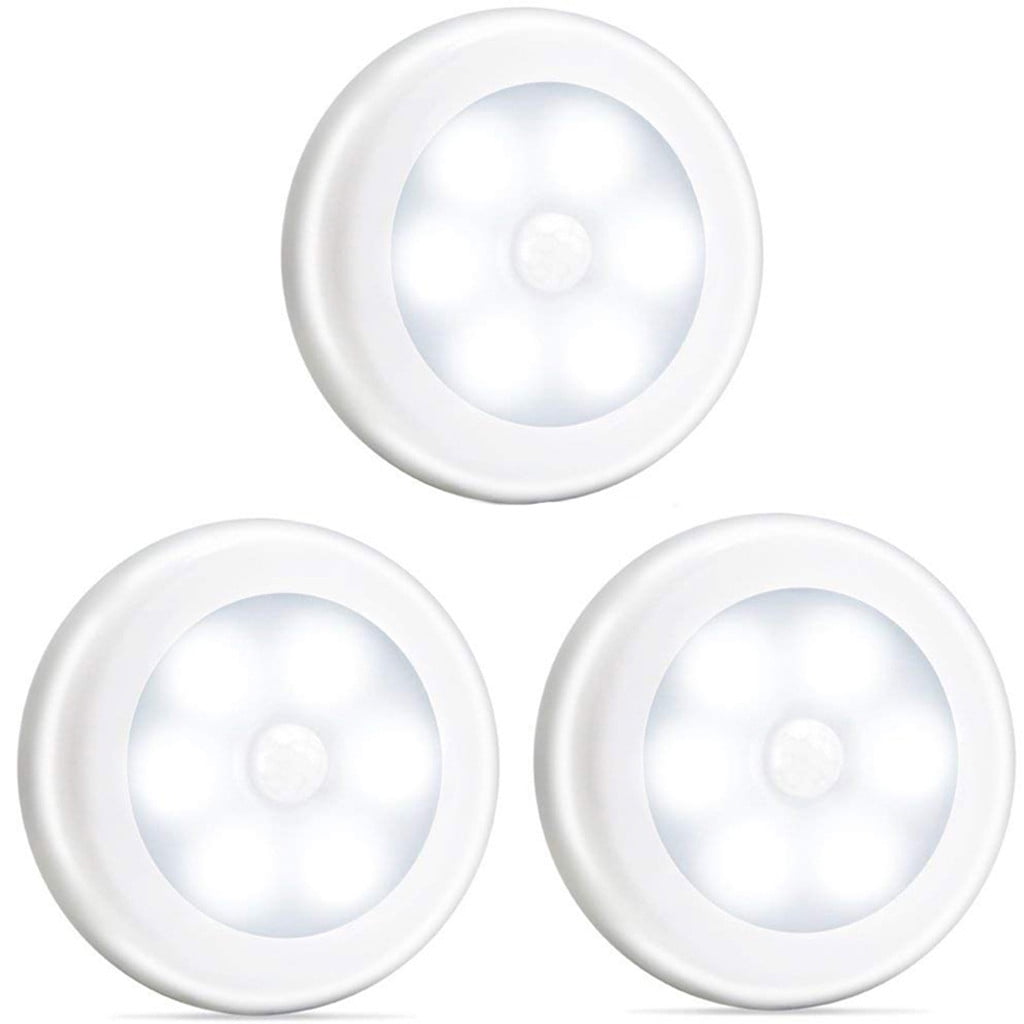 Arestory Motion Sensor Night Light LED Stair Lights Electric Torches for Lighting Battery Under Cabinet Light for Kitchen,Bedroom,Bathroom of 3 Pack