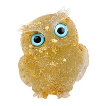 SATRINO Owl Decor Natural Healing Crystals Stones Cute Decors Owls Statue Figurines Sculpture Hand-Carved Polished Gemstones Energy Home Room Office Desk Decoration Gifts for Women Men