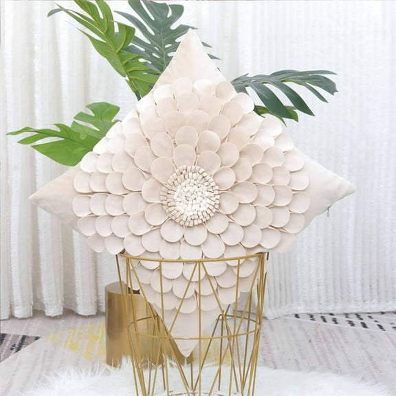 SATRINO Pack of 1 Decorative Burlap Linen Throw Pillow Modern Farmhouse Rustic Woven Textured Cushion for Sofa Couch Bed 18x18 Inch Khaki