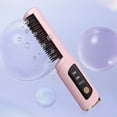 thumbnail image 1 of SATRINO Rechargeable Mini Hair Straightener Compact Cordless Heating Comb USB Portable Travel Heat Brush, 1 of 8