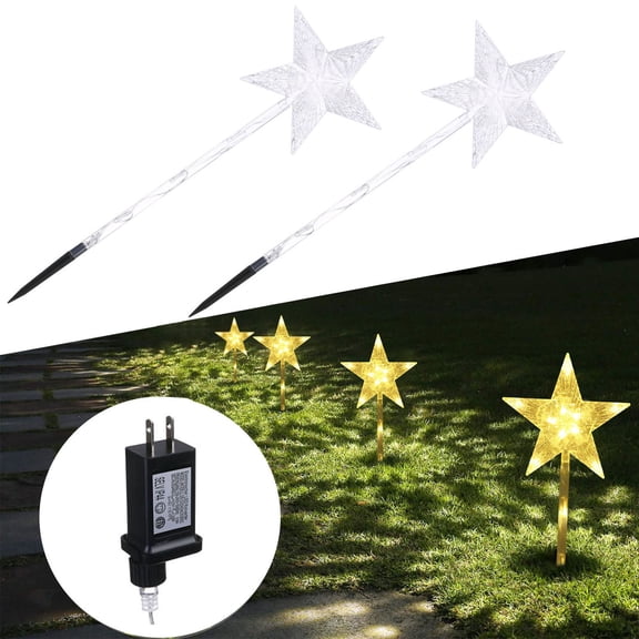 SATRINO Solar Decorations Outdoor LED Solar Powered Candle Roadway Lights 8 Mode