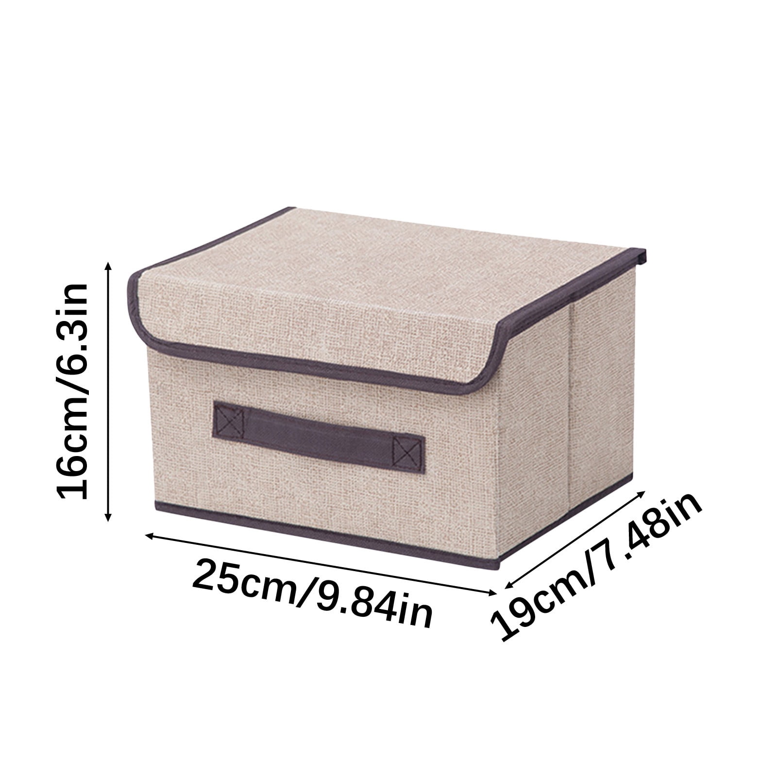 Picture of SATRINO Storage Bins with Lid Fabric Storage Box Basket PU Leather ...