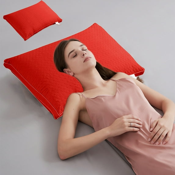 SATRINO Super Slim Gel Memory Foam Pillow for Stomach and Back Sleepers - Thin, Flat Design for Cervical Neck Alignment and Deeper Sleep (1.97-Inches Height, Standard Size)