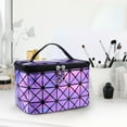 thumbnail image 1 of SATRINO Travel Makeup Case - Portable Makeup Organizer and Train Case for Makeup Artists and Girls (Purple), 1 of 8