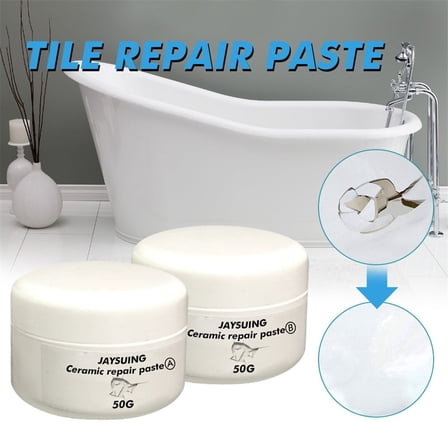 SATRINO Tub and Fiberglass Shower Repair Kit (Color Match), Porcelain Sink and Acrylic Bathtub Repair Kit White for Cracks Chips Dents holes