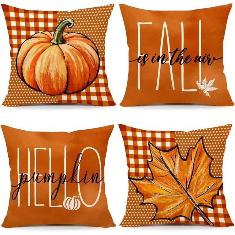 Buffalo Check Pumpkin Throw Pillow Buffalo Check Pumpkin Throw Pillow
