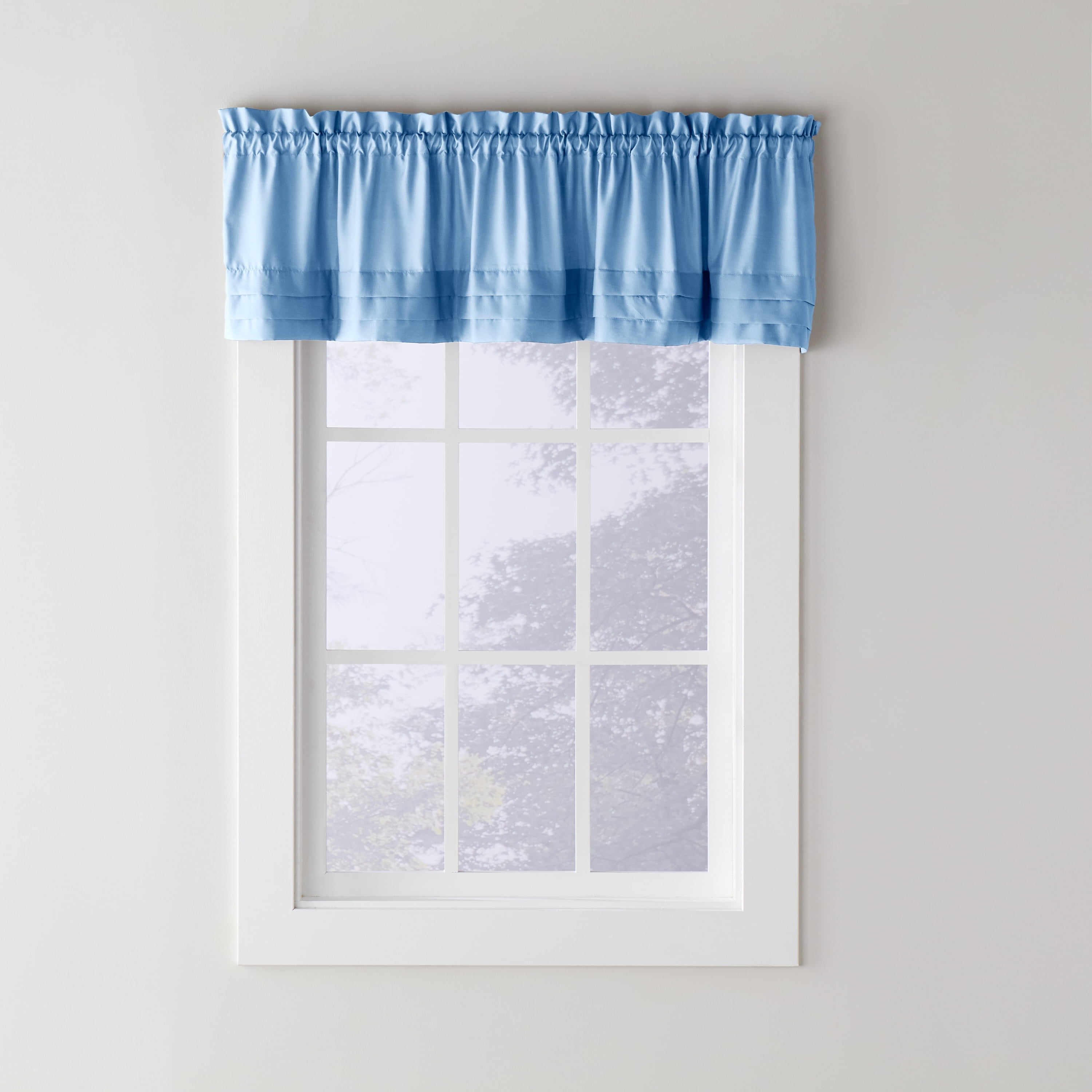 Holden Smoke Blue Polyester Microfiber Window Valance