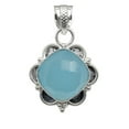 thumbnail image 1 of SATYAVIE JEWELLERY 925 Sterline Silver Chalcedony Pendant - Vintage Handcrafted Blue Gemstone Pendant – Birthstone Jewelry Gift for Women & Girls, 1 of 6