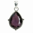 thumbnail image 1 of SATYAVIE JEWELLERY 925 Sterling Silver Amethyst Pendant - Elegant Pear-Shaped Gemstone Handmade Oxidized Pendant - Luxury Jewelry for Women, 1 of 5