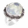 thumbnail image 1 of SATYAVIE JEWELLERY 925 Sterling Silver Ring For Womens Opalite Ring Sterling Silver Dainty oxidised Ring Bezel Set Gemstone Ring Size US 8.5, 1 of 6