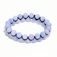 thumbnail image 1 of SATYAVIE JEWELLERY Aquamarine 8 MM Round Beads Bracelet Adjustable Bracelet for Men and Women, 1 of 4