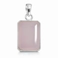 thumbnail image 1 of SATYAVIE JEWELLERY Natural Rose Quartz Pendant 925 Sterling Silver Handmade Pendant, 1 of 6