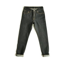 SAUCE ZHAN 315XX Men's Jeans Indigo Sanforized Selvedge Denim Jeans Regular Fit Taper Leg 14.5 oz