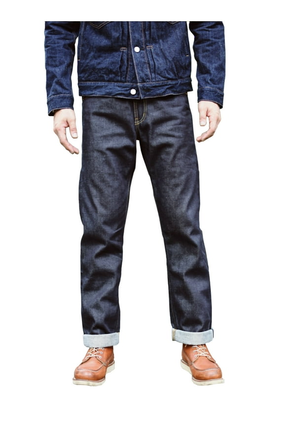 316XX Men's Jeans Straight Leg Regular Fit Mid Rise Sanforized Selvedge Denim 14.5 oz