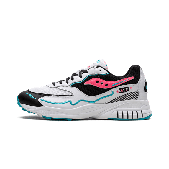 SAUCONY MENS 3d Grid Hurricane "White Black Pink" S70646 4 from Stadium Goods