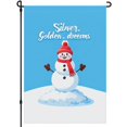 thumbnail image 1 of Versatile Winter Snowman Large Garden Flag for Farmhouse Home Garden Christmas Garden Flag for Outdoor Snowflakes Simple Watercolor Washable Hanging Decoration 28x40 Inch, 1 of 6