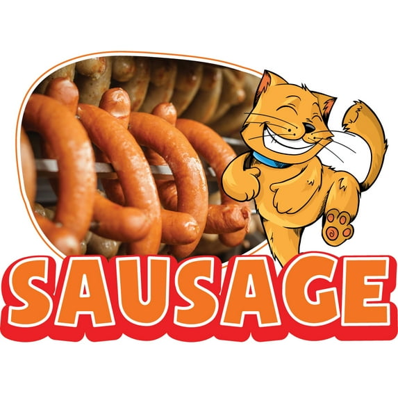 SAUSAGE 16" Concession Decal sign cart trailer stand sticker equipment