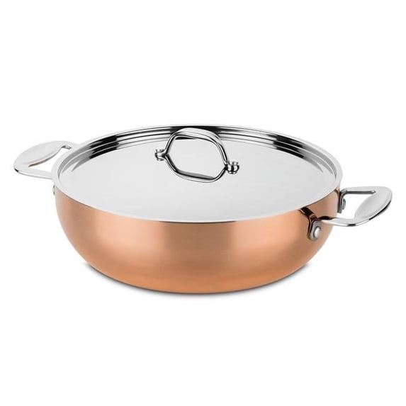 SAUTE PAN 2 HANDLES WITH LID CM 28 TOSCANA