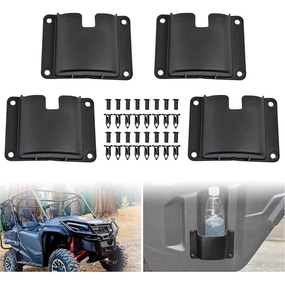 SAUTVS Cup Holder Drink Holder for Honda Pioneer 700 1000 14-25, Door Mount Bottle Holders Front & Rear Doors Drink Cup Bottle Holders for Honda Pioneer 700-4 1000 5P 6P 2014-2025 Accessories (4PCS)