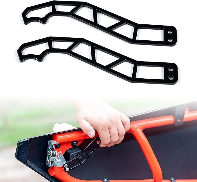 SAUTVS UTV Custom Metals Door Handles, Black Powder Coating Door