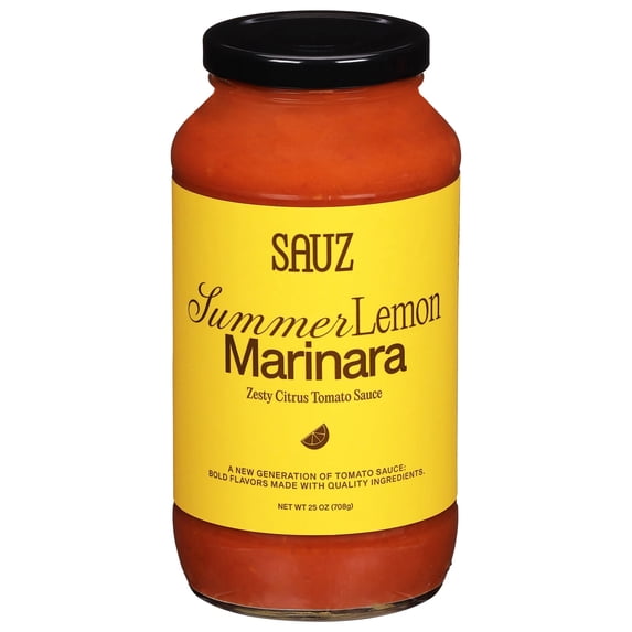 SAUZ - Summer Lemon Marinara Sauce - 25 Oz, Case of 12